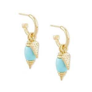Kendra Scott Demi Huggie Hoop Earrings in Light Blue Magnesite